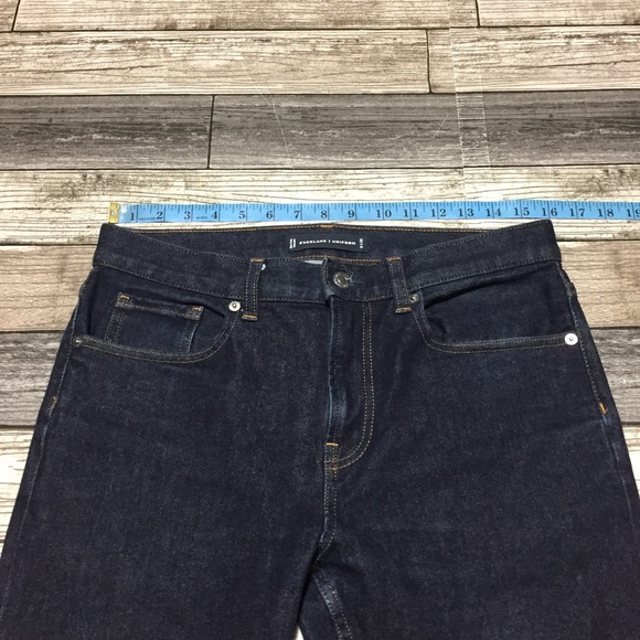 Everlane Uniform Skinny Jeans Men’s 31x30 Dark Wash Blue Indigo Stretch Organic - Picture 4 of 10